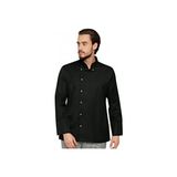 Beyaz Şef Aşçı Ceket Kol Cepli - Siyah - 2XL