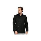 Beyaz Şef Aşçı Ceket Kol Cepli - Siyah - 3XL