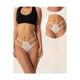 Beyaz Seksi TÜL Kadın String - Tanga CK270039