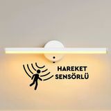 Beyaz Sensörlü Yapışkanlı Kablosuz Pilli Led Aplik