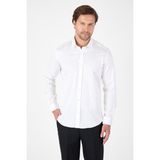 Beyaz Sert Yaka Düz Classic %100 Pamuk Slim Fit Gömlek 1004250324 - 2XL