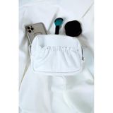 Beyaz SHK18 3 Bölmeli Kelebek Suni Deri Çapraz Askılı Günlük Şık Kadın Kol Ve Omuz Çantası U:16 E:20 G:5 cm