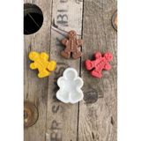 Beyaz Silikon Cookie Adam Tekli Mum Kalıbı, 1 Adet, Yaratıcı ve Şık Tasarım - Seçenek 1