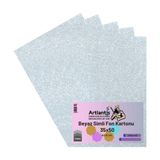 Beyaz Simli Karton 35x50 5 Adet Artlantis Simli Karton Beyaz 5 Adet 35*50