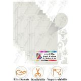 Beyaz Simli Karton A3 30X40 cm 10 Lu 1 Paket Simli Fon Kartonu Parıltılı Kağıt Anasınıfı Kreş Etkinlik Proje - Standart