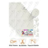 Beyaz Simli Karton A3 30x40 cm 10 lu 1 Paket Simli Fon Kartonu Parıltılı Kağıt Anasınıfı Kreş Etkinlik Proje