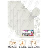 Beyaz Simli Karton A4 20X30 cm 10 Lu 1 Paket Simli Fon Kartonu Parıltılı Kağıt Anasınıfı Kreş Etkinlik Proje - Standart