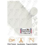 Beyaz Simli Karton A5 15X20 cm 10 Lu 1 Paket Simli Fon Kartonu Parıltılı Kağıt Anasınıfı Kreş Etkinlik Proje - Standart