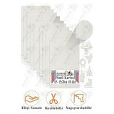 Beyaz Simli Karton A5 15x20 cm 10 lu 1 Paket Simli Fon Kartonu Parıltılı Kağıt Anasınıfı Kreş Etkinlik Proje