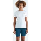 Beyaz Sırt Yırtmaç Detaylı O Yaka Kısa Kollu Standart Kalıp Kadın T-Shirt - 97267