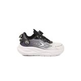 Beyaz-Siyah Akıllı Bağcıklı Kalın Tabanlı Erkek Çocuk Spor Ayakkabı Sneaker 26Y512