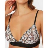 Beyaz-Siyah Full Dantel Bralet Strıng Takım Ds20095brt