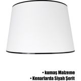 Beyaz Siyah Şeritli Lambader Şapkası - Beyaz - Siyah