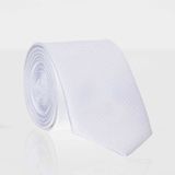 Beyaz Slim Fit Düz Renk Dokuma Kravat / DDK-49 DDK-49-GF