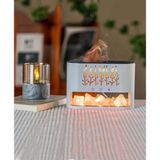 Beyaz Şömine Hava Nemlendirici Buhar Makinesi Aroma Difüzörü