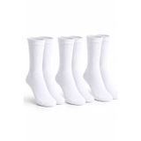 Beyaz Spor Çorabı 3 Çift %80 Pamuk Uzun Konç Halı Saha Futbol Antrenman Kadın Erkek Unisex 40-44
