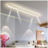 Beyaz Spotlu Oval 120X16CM 3000K Işık Rengi, Kuamndalı LED Tavan Lambası,oval Avize,modern Aydınlatma,dekoratif Işık