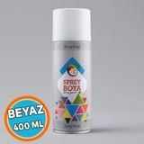 Beyaz Sprey Boya 400 Ml Metal Ahşap Beton Yüzeylere Uygun Hobi Dekoratif Amaçlı Sprey Boya