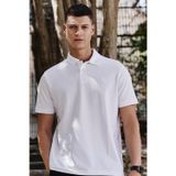 Beyaz Standart Kalıp Basic Polo Yaka Erkek T-Shirt - 87768