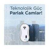 Beyaz Su Püskürtmeli Uzaktan Kumandalı Kolay Temizlik Cam Pencere Temizleme Robotu