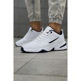 Beyaz Taban Kalın Spor Ayakkabı Erkek Spor Sneaker Ayakkabı - 43