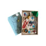 Beyaz Tavşan Oyun Evi Ahşap Etkinlik Seti - Montessori Oyuncak KARDANADAM