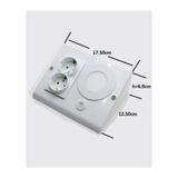 Beyaz Tezgah Altı Priz - 2'li - 3 Watt Led Spot Ve Anahtarlı 1 Adet