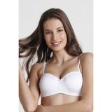 Beyaz Toparlayıcı Balenli Dolgusuz Straplez Lotus Sütyen - 75B