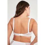 Beyaz Toparlayıcı Balenli Dolgusuz Straplez Lotus Sütyen - 90B