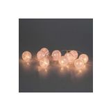Beyaz Toplar Pilli Led Isik 10 Lamba 2M 1 Adet