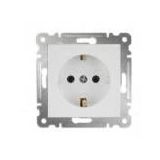 Beyaz Topraklı Priz Çerçevesiz - Priz ve Anahtar İçin Uyumlu Çerçeve