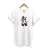Beyaz Unisex Amerikan Futbolu Falcon Qb Oyun Kurucu Baskılı Kısa Kollu T-Shirt - XL