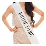 Beyaz Uzeri Gumus Buyuk Bride To Be Yazili Simli Isiltili Kusak Kemer 10 Cm Genislik