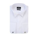 Beyaz Uzun Kol Ata Yaka Slim Fit Dar Kesim Basic Gömlek 1004205060