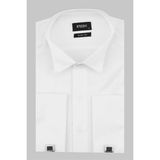 Beyaz Uzun Kol Ata Yaka Slim Fit Dar Kesim Basic Gömlek 1004225060 - 2XL