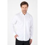 Beyaz Uzun Kol Italyan Yaka Cepsiz Non Iron Slim Fit %100 Pamuk Gömlek 1004250269 - 2XL