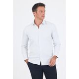 Beyaz Uzun Kol Sert Yaka Cepsiz Easy To Iron Slim Fit Esnek Gömlek 1004250233 - Optik Beyaz