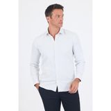 Beyaz Uzun Kol Sert Yaka Cepsiz Easy To Iron Slim Fit Esnek Gömlek 1004250233 - XL