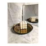 Beyaz Vanilya Kokulu Bubble Dekoratif Mum