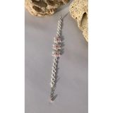 Beyaz Ve Toz Pembe Renkli Yıldız Desenli Miyoki Boncuk Bileklik El Yapımı Hediyelik