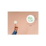 Beyaz Vegan Yeşil Gıda Etiketleri Alerjen Yuvarlak Mat Sticker 4 Cm (40 Adet)