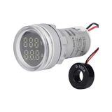 Beyaz Voltmetre + Ampermetre AC12-500V 0-100A 22 mm