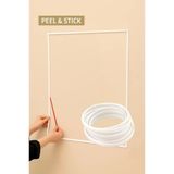 Beyaz Yapışkanlı 1 Adet 0.8Mm X 280Cm Duvar,Panel Mobilya Kenar Tablo Süpürgelik Şeridi Çıta