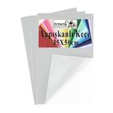 Beyaz Yapışkanlı Keçe 35X50 Cm 3 Adet 2.0 Mm Kendinden Yapışkanlı Renkli Hobi Keçesi Elişi Keçe Kumaşı Anasınıfı