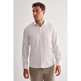 Beyaz Yarım Italyan Yaka Uzun Kol Cepsiz Slim Fit Cls Gömlek 1004255174 - XL - Optik Beyaz