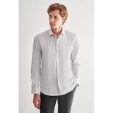 Beyaz Yarım Italyan Yaka Uzun Kol Cepsiz Slim Fit Cls Gömlek 1004255174