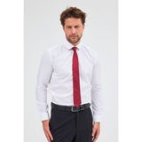 Beyaz Yarım Italyan Yaka Uzun Kol Easy To Iron Slim Fit Pamuklu Gömlek 1004255301 - XL
