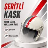 Beyaz Yarım Kask Motosiklet Kaskı Scooter Motor Bisiklet Kaskı Açık Model