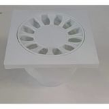 Beyaz Yer Süzgeci 10 X 10 Cm - Ø 50 Alttan Çıkış Yer Sifonu
