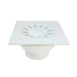 Beyaz Yer Süzgeci 15 X 15 Cm - Ø 70 Alttan Çıkış Yer Sifonu